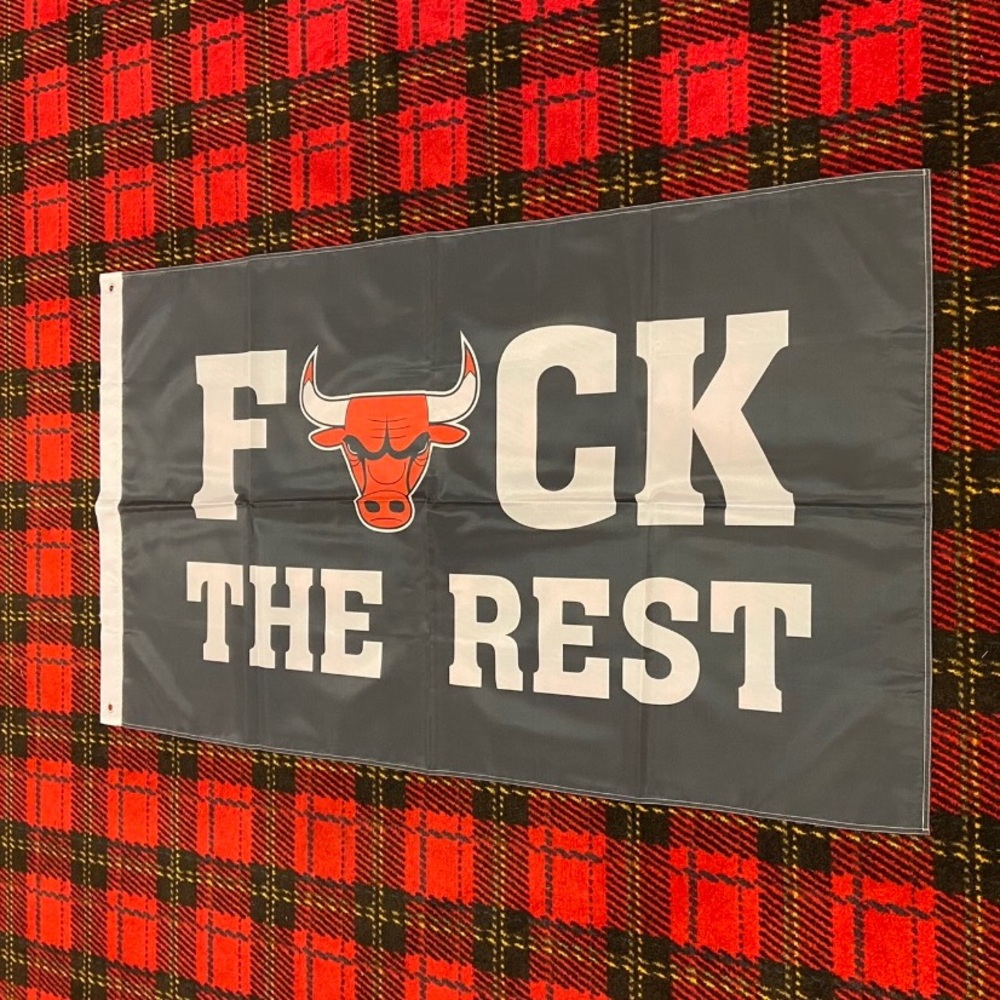 Brand new Chicago Bulls banner flag